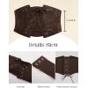 image:imageGRACE KARIN Womens Elastic Wide Waist Belt Renaissance Pirate Corset Cinch Belt Cosplay Costume with Press ButtonDark Coffee