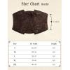 image:imageGRACE KARIN Womens Elastic Wide Waist Belt Renaissance Pirate Corset Cinch Belt Cosplay Costume with Press ButtonDark Coffee