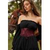 image:imageGRACE KARIN Womens Elastic Wide Waist Belt Renaissance Pirate Corset Cinch Belt Cosplay Costume with Press ButtonRed Leather