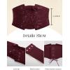 image:imageGRACE KARIN Womens Elastic Wide Waist Belt Renaissance Pirate Corset Cinch Belt Cosplay Costume with Press ButtonWine Red