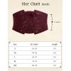 image:imageGRACE KARIN Womens Elastic Wide Waist Belt Renaissance Pirate Corset Cinch Belt Cosplay Costume with Press ButtonWine Red