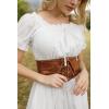 image:imageScarlet Darkness Renaissance Belt for Women Wide Waist Belt Elastic Stretch Cinch Belts Brown XL