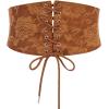 image:imageScarlet Darkness Renaissance Belt for Women Wide Waist Belt Elastic Stretch Cinch Belts Brown XL