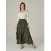 image:imageScarlet Darkness Renaissance Skirts for Women Double Layered Long Skirt with Pockets