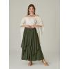 image:imageScarlet Darkness Renaissance Skirts for Women Double Layered Long Skirt with Pockets