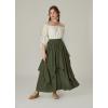 image:imageScarlet Darkness Renaissance Skirts for Women Double Layered Long Skirt with Pockets