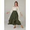 image:imageScarlet Darkness Renaissance Skirts for Women Double Layered Long Skirt with Pockets