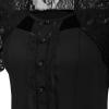 image:imageScarlet Darkness Victorian Tops Short Lace Sleeve Shirts Stand Collar Blouse