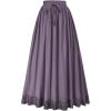 image:imageScarlet Darkness Long Maxi Skirts for Women Elastic High Waist Drawstring Renaissance Skirt with Pockets