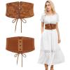 image:imageScarlet Darkness Renaissance Belt for Women Wide Waist Belt Elastic Stretch Cinch Belts Brown XL