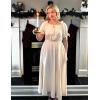 image:imageScarlet Darkness Renaissance Dress Women Fairy Medieval Costume Peasant Short Sleeve DressesApricot