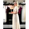 image:imageScarlet Darkness Renaissance Dress Women Fairy Medieval Costume Peasant Short Sleeve DressesApricot
