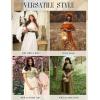 image:imageScarlet Darkness Renaissance Dress Women Fairy Medieval Costume Peasant Short Sleeve DressesApricot