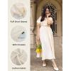 image:imageScarlet Darkness Renaissance Dress Women Fairy Medieval Costume Peasant Short Sleeve DressesApricot