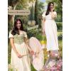 image:imageScarlet Darkness Renaissance Dress Women Fairy Medieval Costume Peasant Short Sleeve DressesApricot