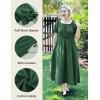image:imageScarlet Darkness Renaissance Dress Women Fairy Medieval Costume Peasant Short Sleeve DressesDark Green