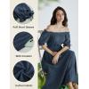 image:imageScarlet Darkness Renaissance Dress Women Fairy Medieval Costume Peasant Short Sleeve DressesGray Blue