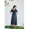 image:imageScarlet Darkness Renaissance Dress Women Fairy Medieval Costume Peasant Short Sleeve DressesGray Blue