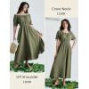 image:imageScarlet Darkness Renaissance Dress Women Fairy Medieval Costume Peasant Short Sleeve DressesOlive Green