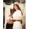 image:imageScarlet Darkness Renaissance Dress Women Fairy Medieval Costume Peasant Short Sleeve DressesWhite