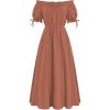 image:imageScarlet Darkness Renaissance Dress Women Fairy Medieval Costume Peasant Short Sleeve DressesOrange