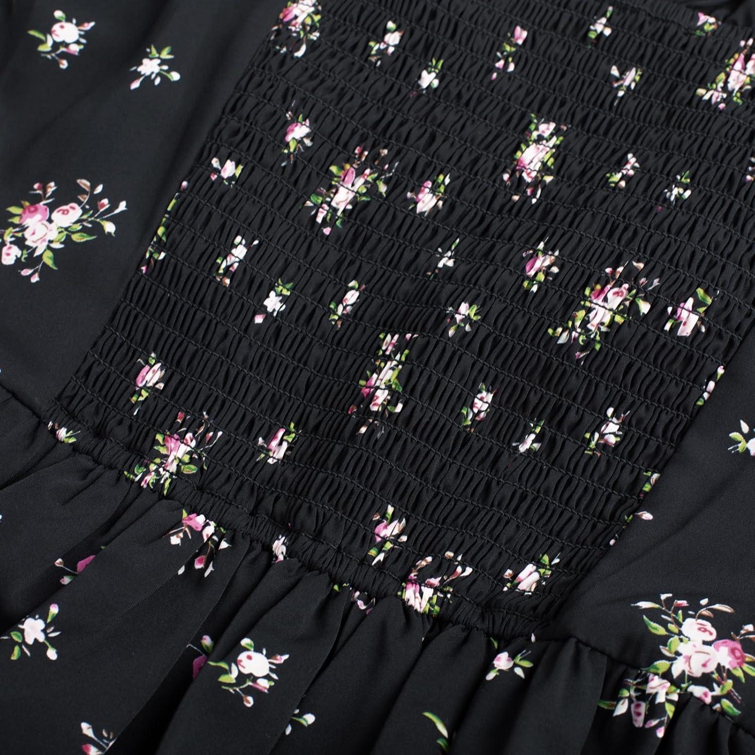 image:imageScarlet Darkness Renaissance Dress Women Cottagecore Corset Dress Ruffle Maxi Dress with PocketsBlack Pink