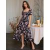 image:imageScarlet Darkness Corset Dresses for Women Summer 2026 Floral Wedding Guest Chiffon SundressBlack Pink Roses