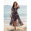 image:imageScarlet Darkness Corset Dresses for Women Summer 2026 Floral Wedding Guest Chiffon SundressBlack Pink Roses