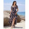 image:imageScarlet Darkness Corset Dresses for Women Summer 2026 Floral Wedding Guest Chiffon SundressBlack Pink Roses