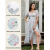image:imageScarlet Darkness Corset Dresses for Women Summer 2026 Floral Wedding Guest Chiffon SundressBlue Flower