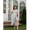 image:imageScarlet Darkness Corset Dresses for Women Summer 2026 Floral Wedding Guest Chiffon SundressBlue Flower