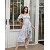 image:imageScarlet Darkness Corset Dresses for Women Summer 2026 Floral Wedding Guest Chiffon SundressBlue Flower