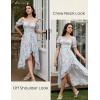 image:imageScarlet Darkness Corset Dresses for Women Summer 2026 Floral Wedding Guest Chiffon SundressBlue Flower