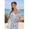 image:imageScarlet Darkness Corset Dresses for Women Summer 2026 Floral Wedding Guest Chiffon SundressBlue Line Floral