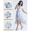 image:imageScarlet Darkness Corset Dresses for Women Summer 2026 Floral Wedding Guest Chiffon SundressBlue Roses