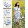 image:imageScarlet Darkness Corset Dresses for Women Summer 2026 Floral Wedding Guest Chiffon SundressElegant Blue Floral