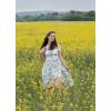 image:imageScarlet Darkness Corset Dresses for Women Summer 2026 Floral Wedding Guest Chiffon SundressElegant Blue Floral