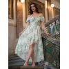 image:imageScarlet Darkness Corset Dresses for Women Summer 2026 Floral Wedding Guest Chiffon SundressGreen Floral