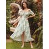 image:imageScarlet Darkness Corset Dresses for Women Summer 2026 Floral Wedding Guest Chiffon SundressGreen Floral
