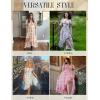 image:imageScarlet Darkness Corset Dresses for Women Summer 2026 Floral Wedding Guest Chiffon SundressPink Flower