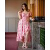 image:imageScarlet Darkness Corset Dresses for Women Summer 2026 Floral Wedding Guest Chiffon SundressPink Flower