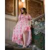 image:imageScarlet Darkness Corset Dresses for Women Summer 2026 Floral Wedding Guest Chiffon SundressPink Flower