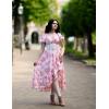 image:imageScarlet Darkness Corset Dresses for Women Summer 2026 Floral Wedding Guest Chiffon SundressPink Peony
