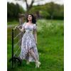 image:imageScarlet Darkness Corset Dresses for Women Summer 2026 Floral Wedding Guest Chiffon SundressPurple Lilac