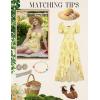 image:imageScarlet Darkness Corset Dresses for Women Summer 2026 Floral Wedding Guest Chiffon SundressYellow