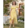 image:imageScarlet Darkness Corset Dresses for Women Summer 2026 Floral Wedding Guest Chiffon SundressYellow