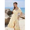 image:imageScarlet Darkness Corset Dresses for Women Summer 2026 Floral Wedding Guest Chiffon SundressYellow Floral