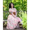 image:imageScarlet Darkness Corset Dresses for Women Summer 2026 Floral Wedding Guest Chiffon SundressYellow Flower