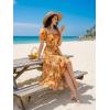 image:imageScarlet Darkness Corset Dresses for Women Summer 2026 Floral Wedding Guest Chiffon SundressYellow Sunflowers