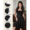 image:imageScarlet Darkness Corset Mini Dress for Women Teens Fairy Chiffon Sundress Graduation DressesBlack